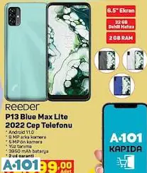 REEDER P13 BLUE MAX L 2022 CEP TELEFONU REEDER P13 BLUE MAX L 2022 CEP TELEFONU